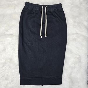 Rick Owens DRKSHDW Gonna Felpa Pillar Midi Skirt in Black